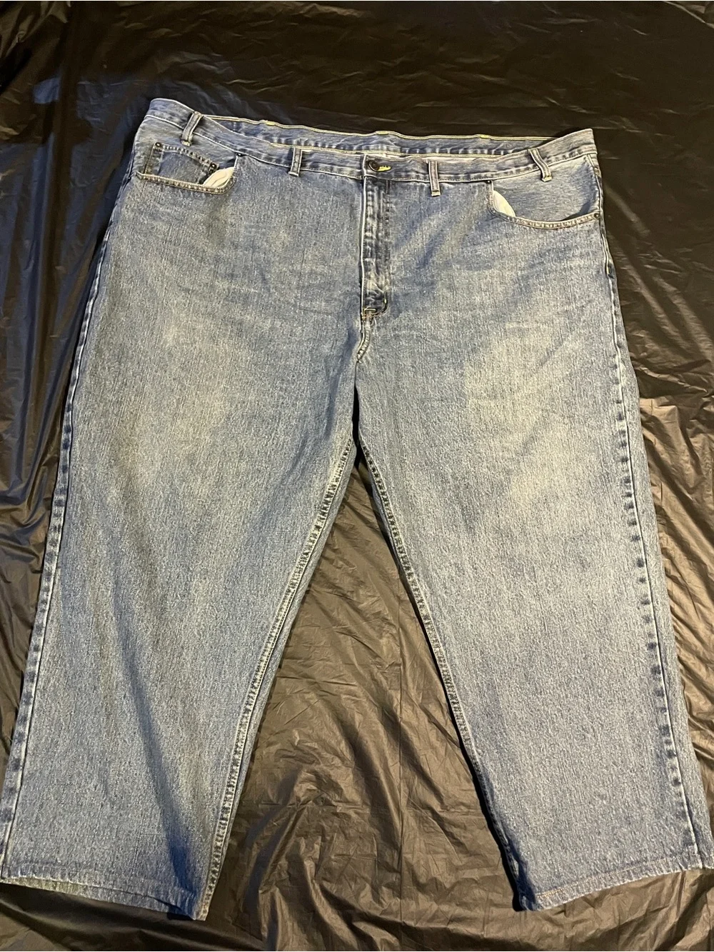 Arizona Jean Co Mens Relaxed Fit Light Wash Denim Jeans 52x29